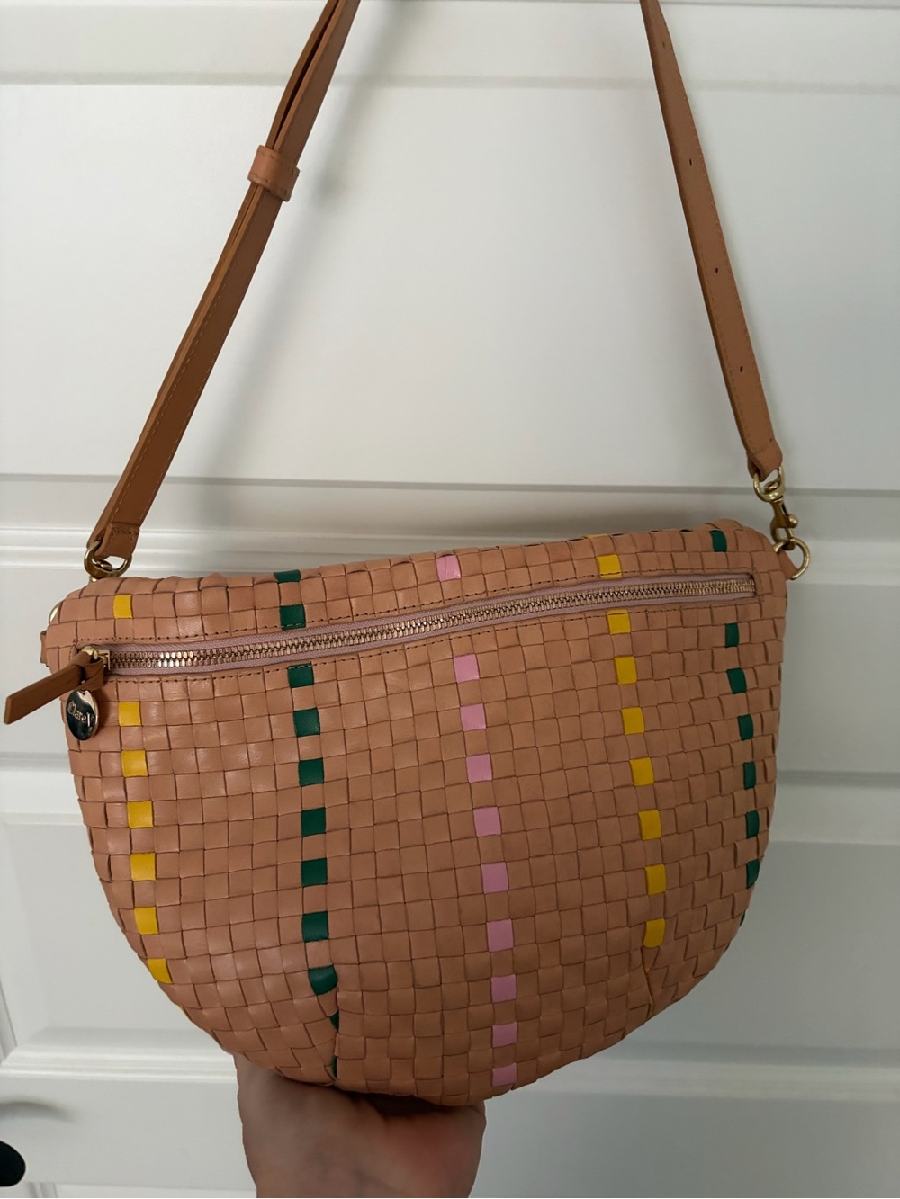 Clare V Grande Fanny- Bisque/Multicolor